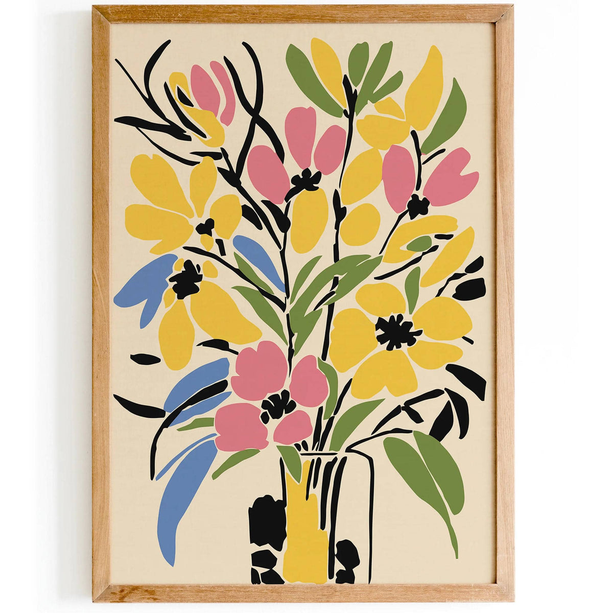 Bouquet of Flowers Ink Style Art Print – HypeSheriff