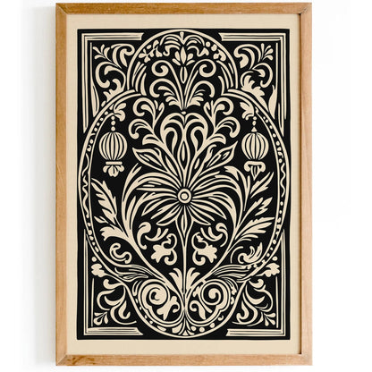 Rococo Revival Ornamental Floral Print