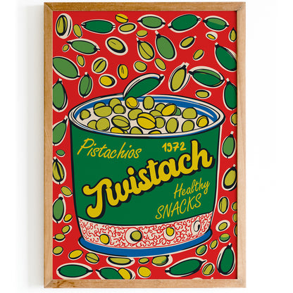 Twistach - Vintage Pop-Art Pistachios Poster