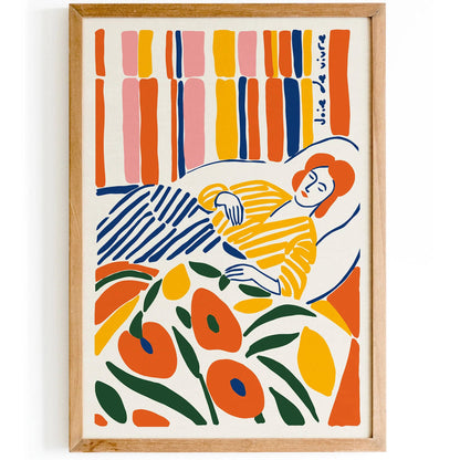 Joie de vivre Sleeping Girl Poster