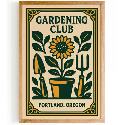 Gardening Club - Portland Oregon Poster