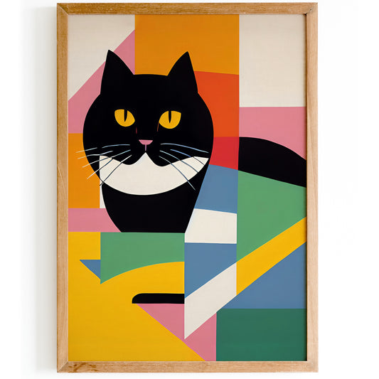 Mid-Century Modern Fatty Cat Poster