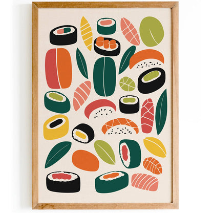 Colorful Sushi Japanese Wall Art