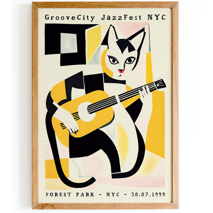 GrooveCity JazzFest NYC Cat Poster