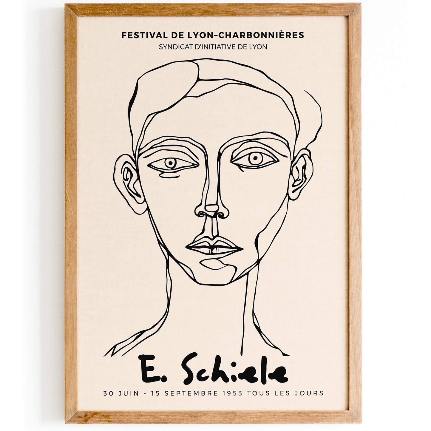 E. Schiele Exhibition Minimalist Art Print