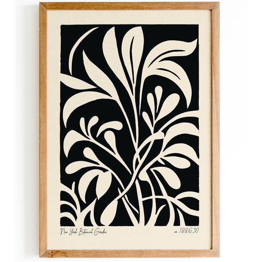 Botanical Black and Cream Poster