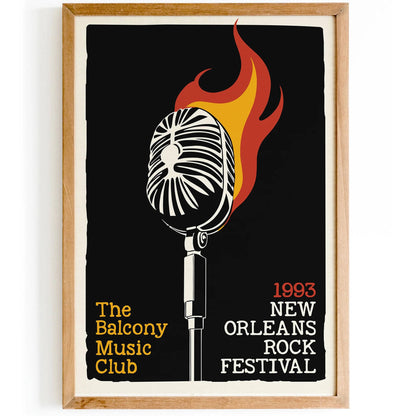 1993 New Orleans Rock Festival Poster Print