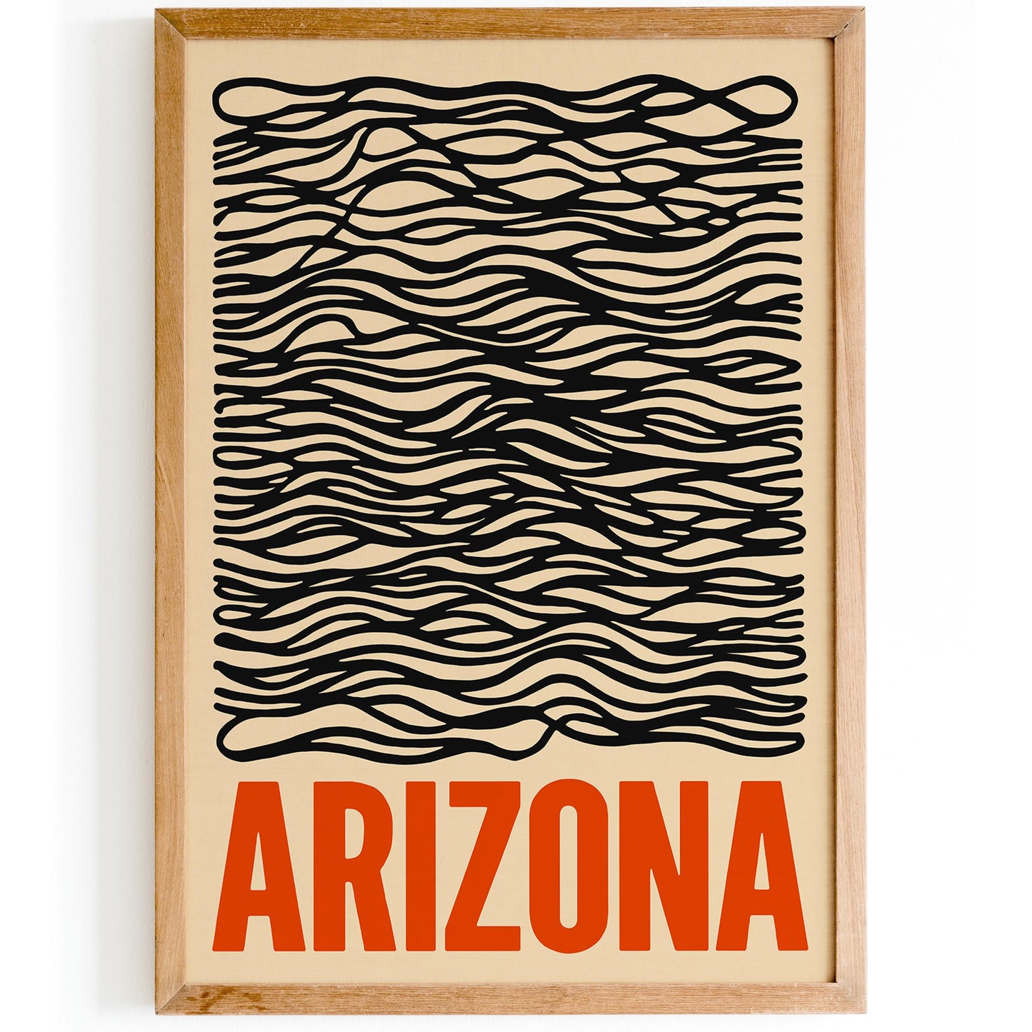 Arizona Abstract Poster - Mid Century Modern Wall Art