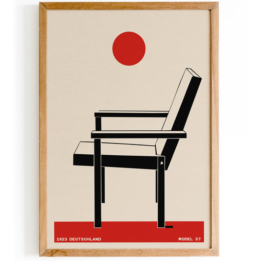 Bauhaus Chair Retro Minimal Poster