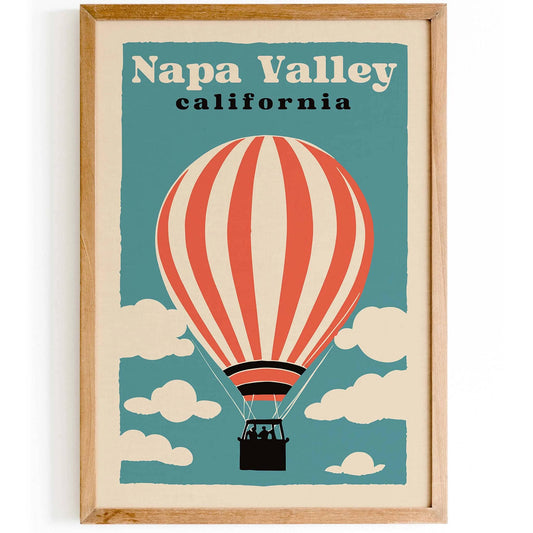 Napa Valley Balloon Poster Print