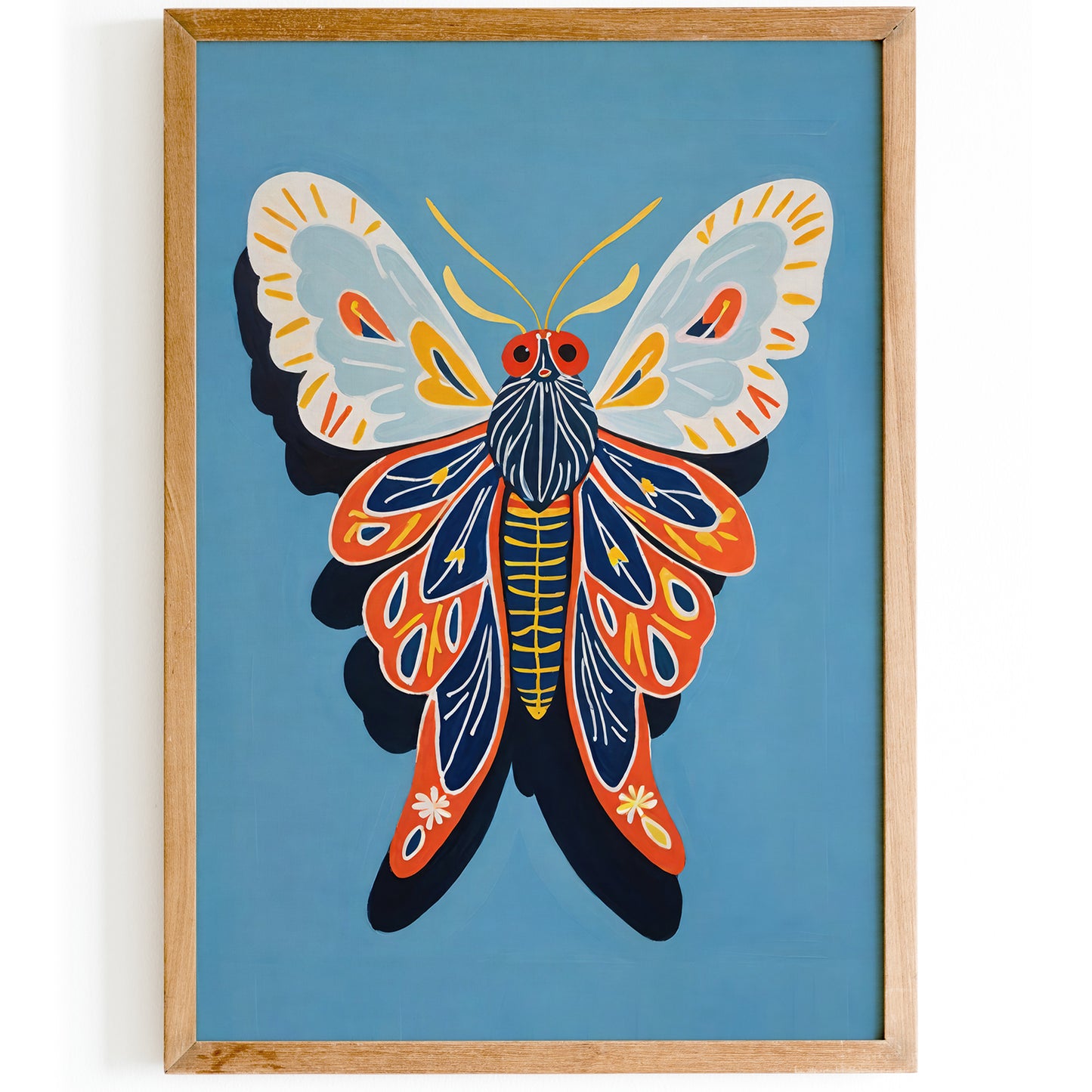 Cute Moth Wall Art Print