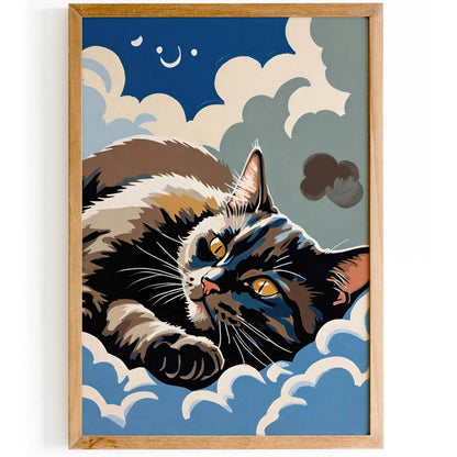 Sleepy Cat Art Print