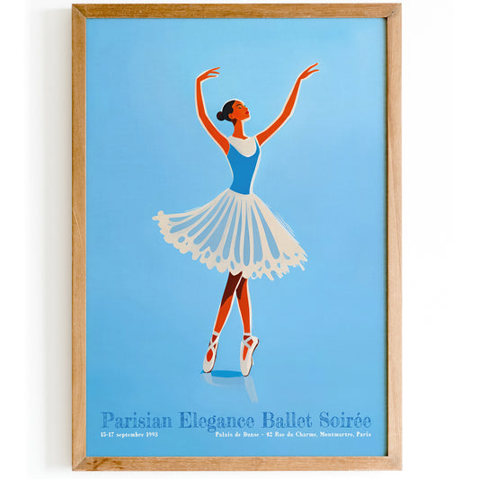 Parisian 1993 Ballerina Retro Wall Art