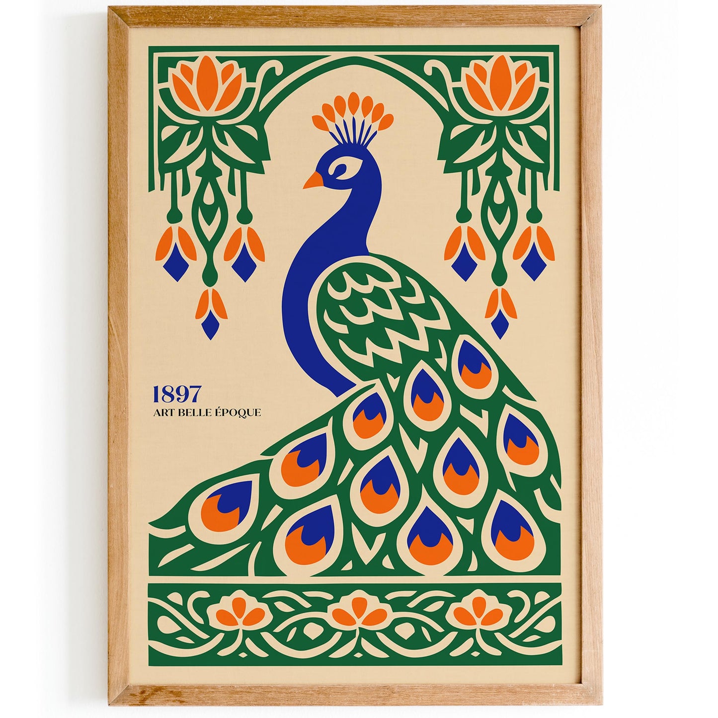 Art Belle Epoque Peacock Wall Art Print