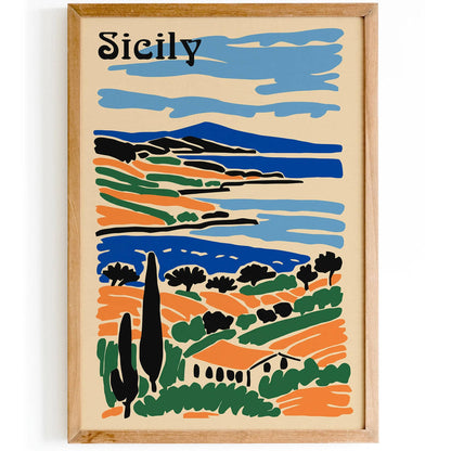 Sicily Tropical Scenic Poster