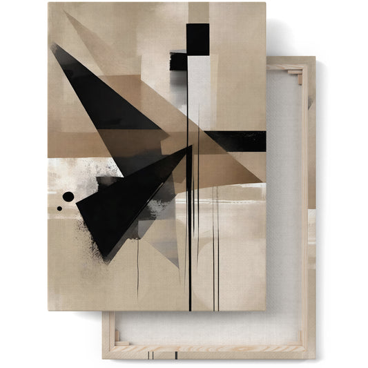 Neutral Fusion: Modern Abstract Canvas Print