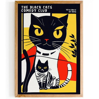 The Black Cats Comedy Club NYC Poster - HypeSheriff