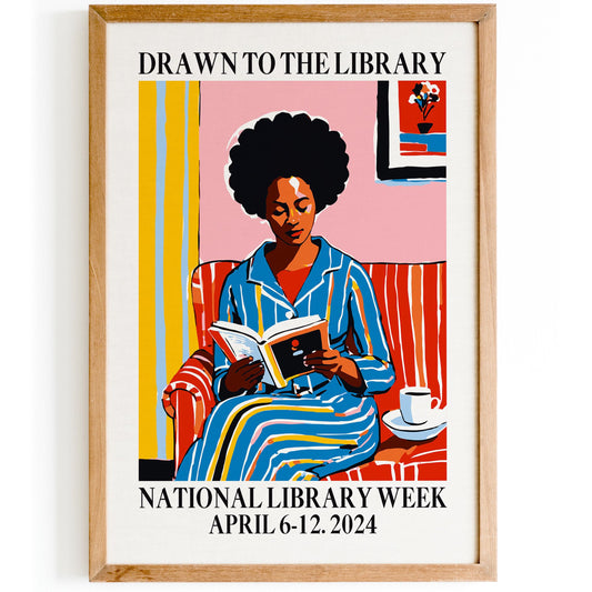 Library Week Reading Print