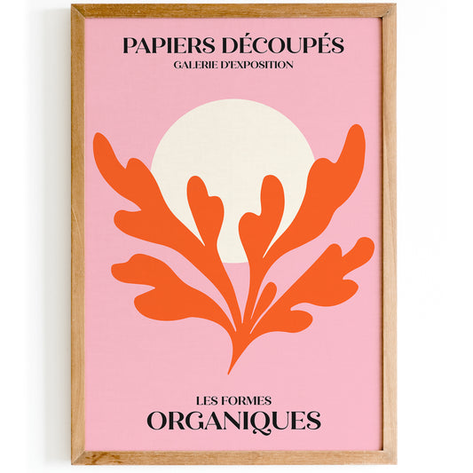 Papiers Decoupes, Les Formes Organiques Pink Wall Art