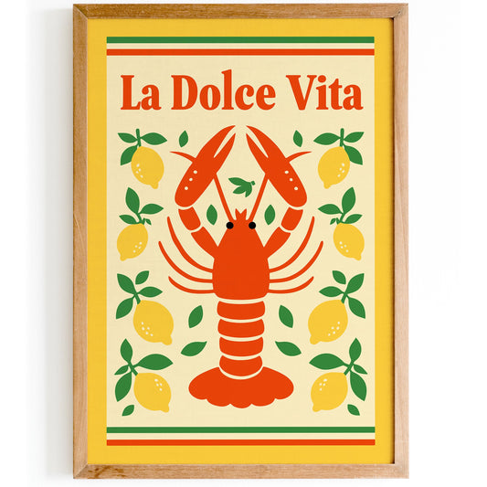 La Dolce Vita Lobster Poster