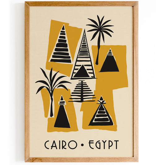 Cairo Egypt Modern Travel Poster