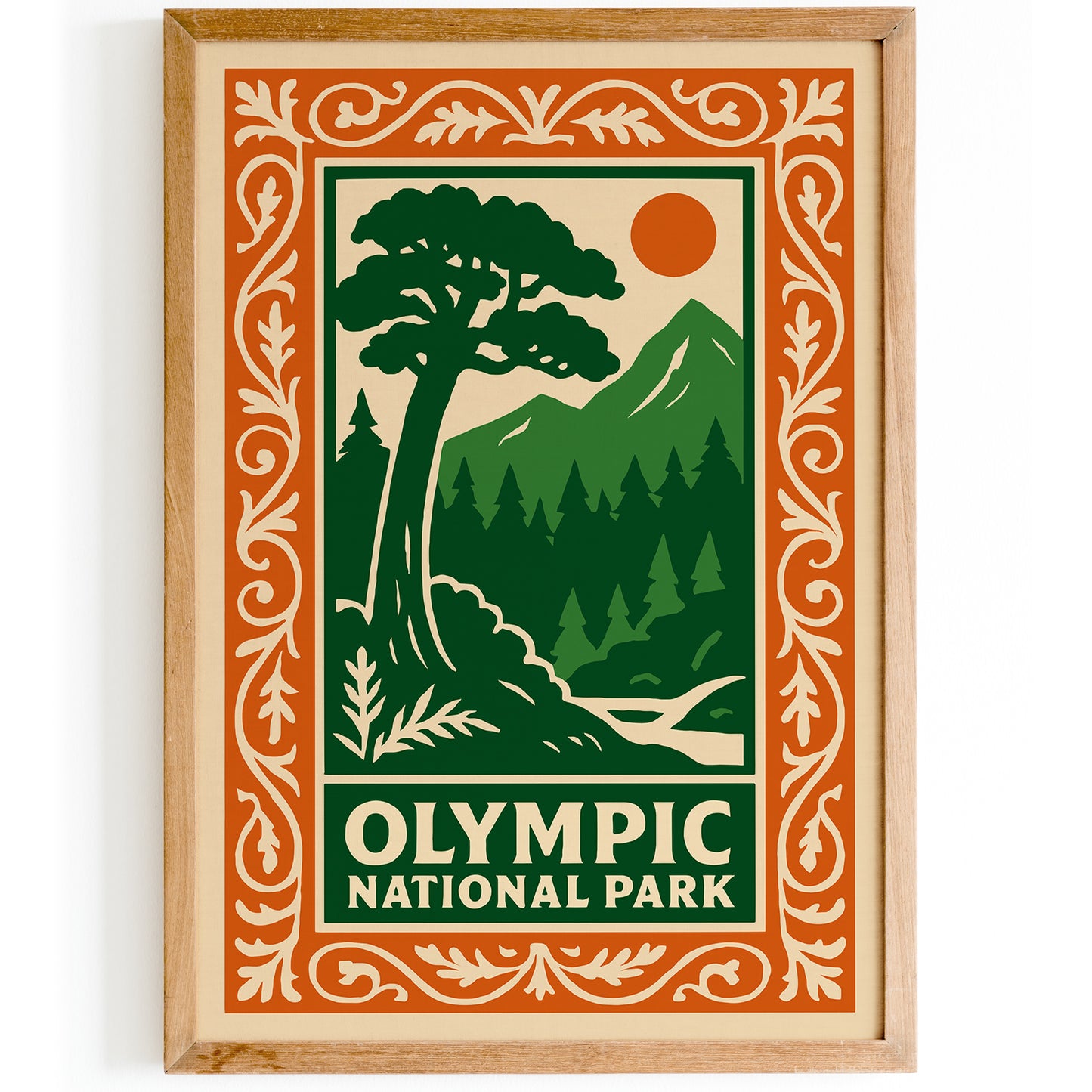 Olympic National Park Poster – Nature Landscape Wall Art Print