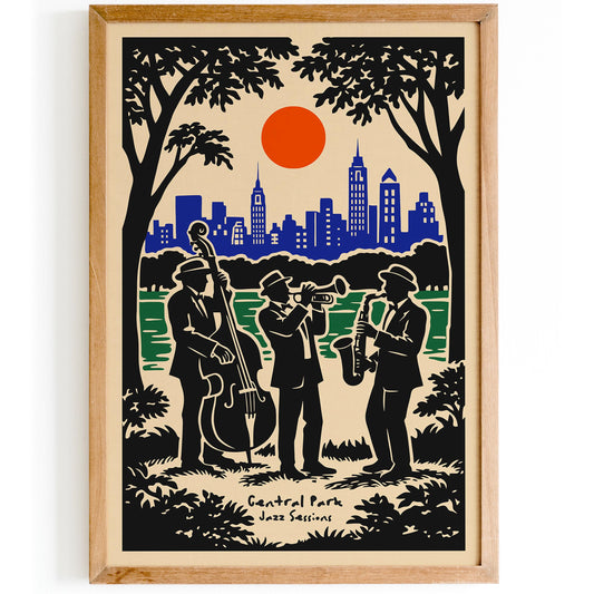 Central Park Jazz Session Poster