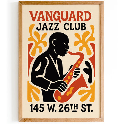 Jazz Club Sax Poster Print