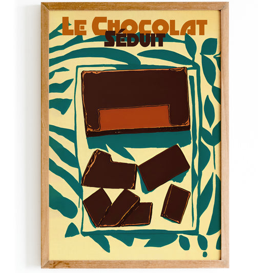 French Chocolate Vintage Poster Print