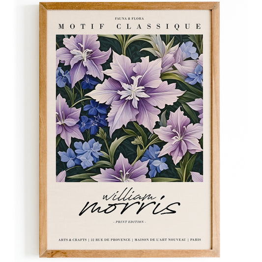 Victorian Blooms: William Morris Botanical Poster