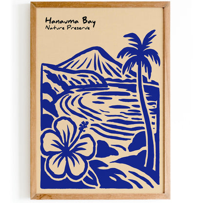 Hanauma Bay Nature Preserve Honolulu - Blue Hawaii Wall Art Print