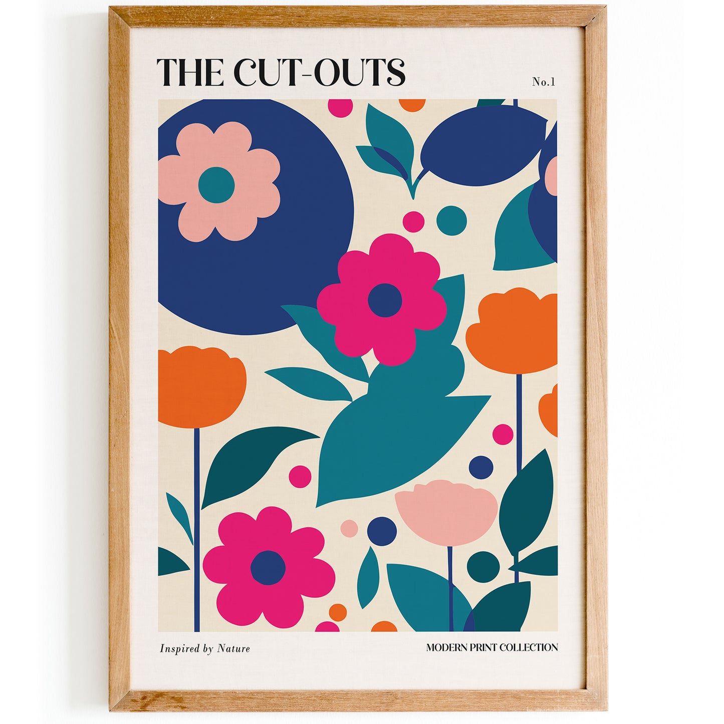 Cute Floral Papiers Decoupes Art Print