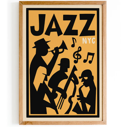 Jazz NYC Festival Poster - Retro Jazz Fest Artwork