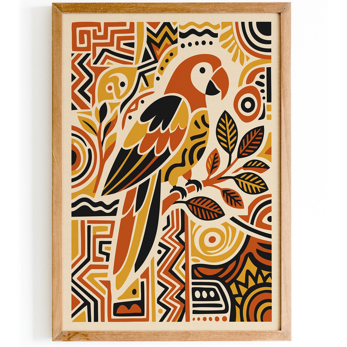 Bohemian Parrot Bird Poster