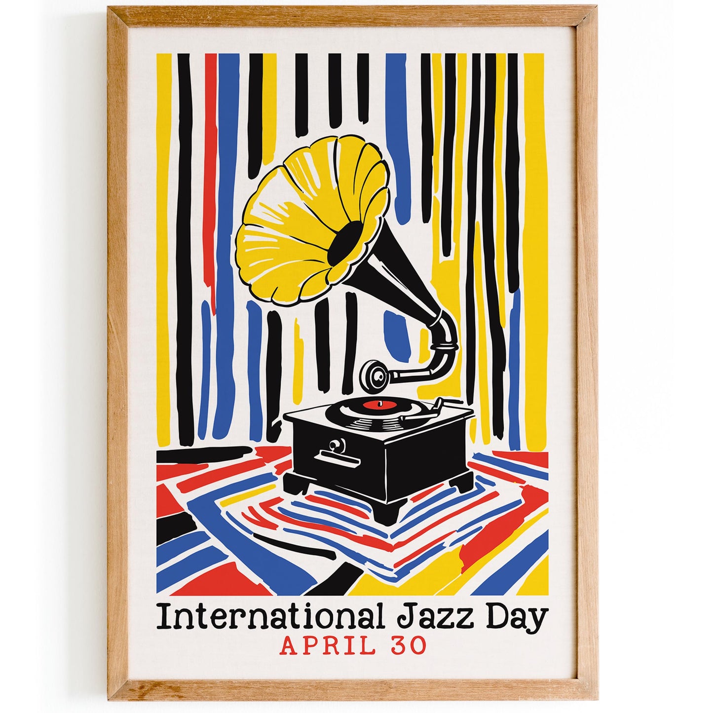 Jazz Day Gramophone Print