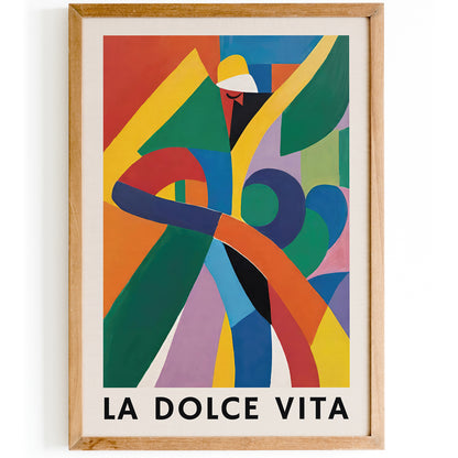 La Dolce Vita Colorful Italian Poster 2024