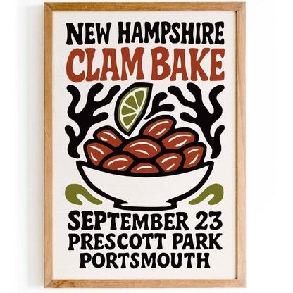 New Hampshire Clam Bake Poster
