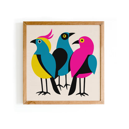 Three Birds Kids Room Wall Art