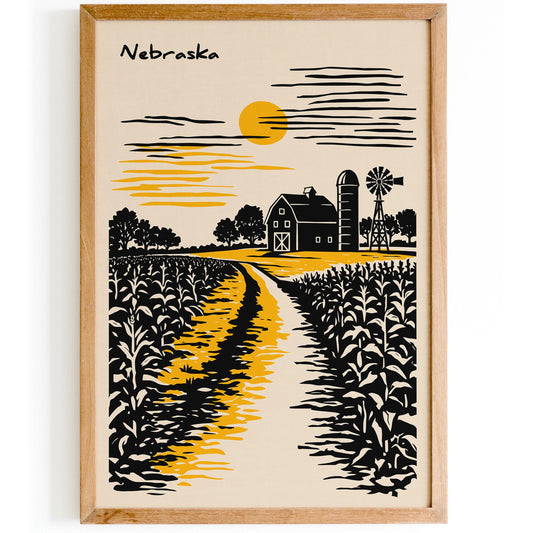 Nebraska Travel Poster