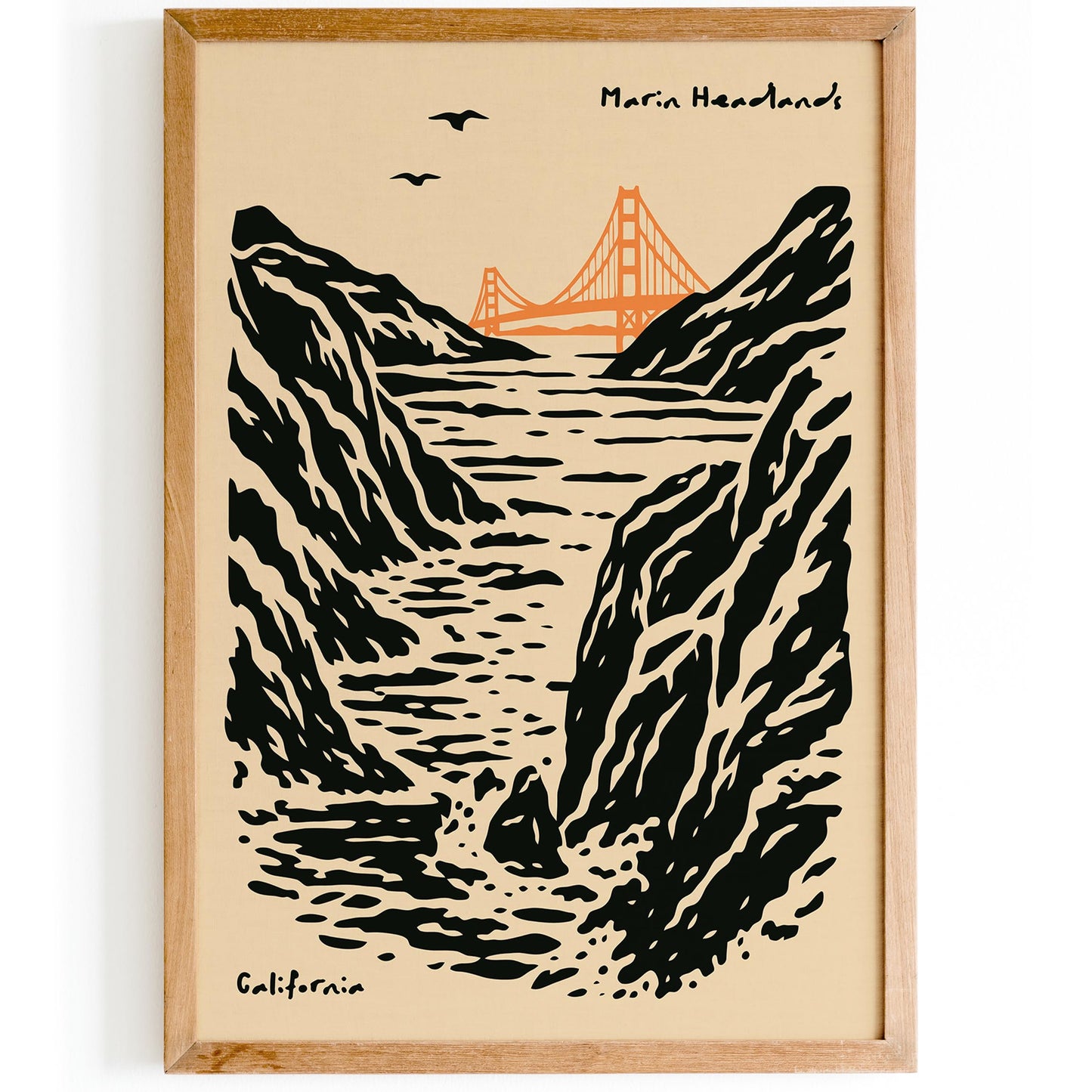 Marin Headlands Cliff California Poster