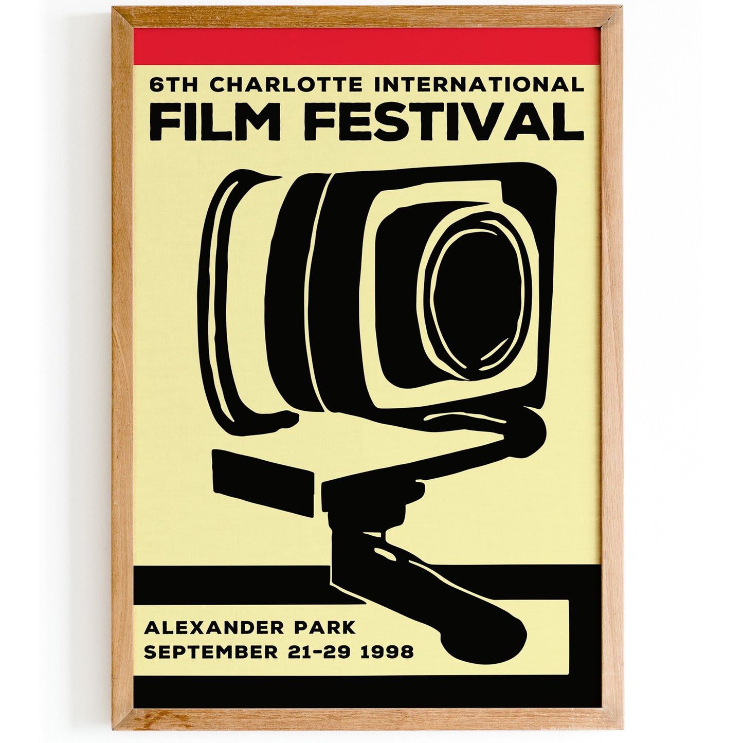 1998 Charlotte Film Festival Retro Poster