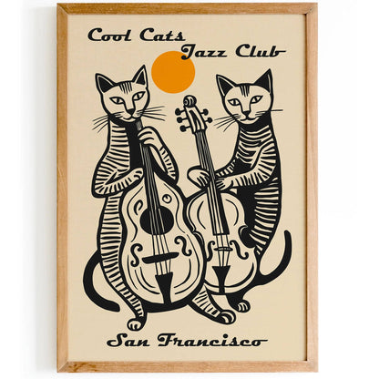 Cool Cats Jazz Club Art Print