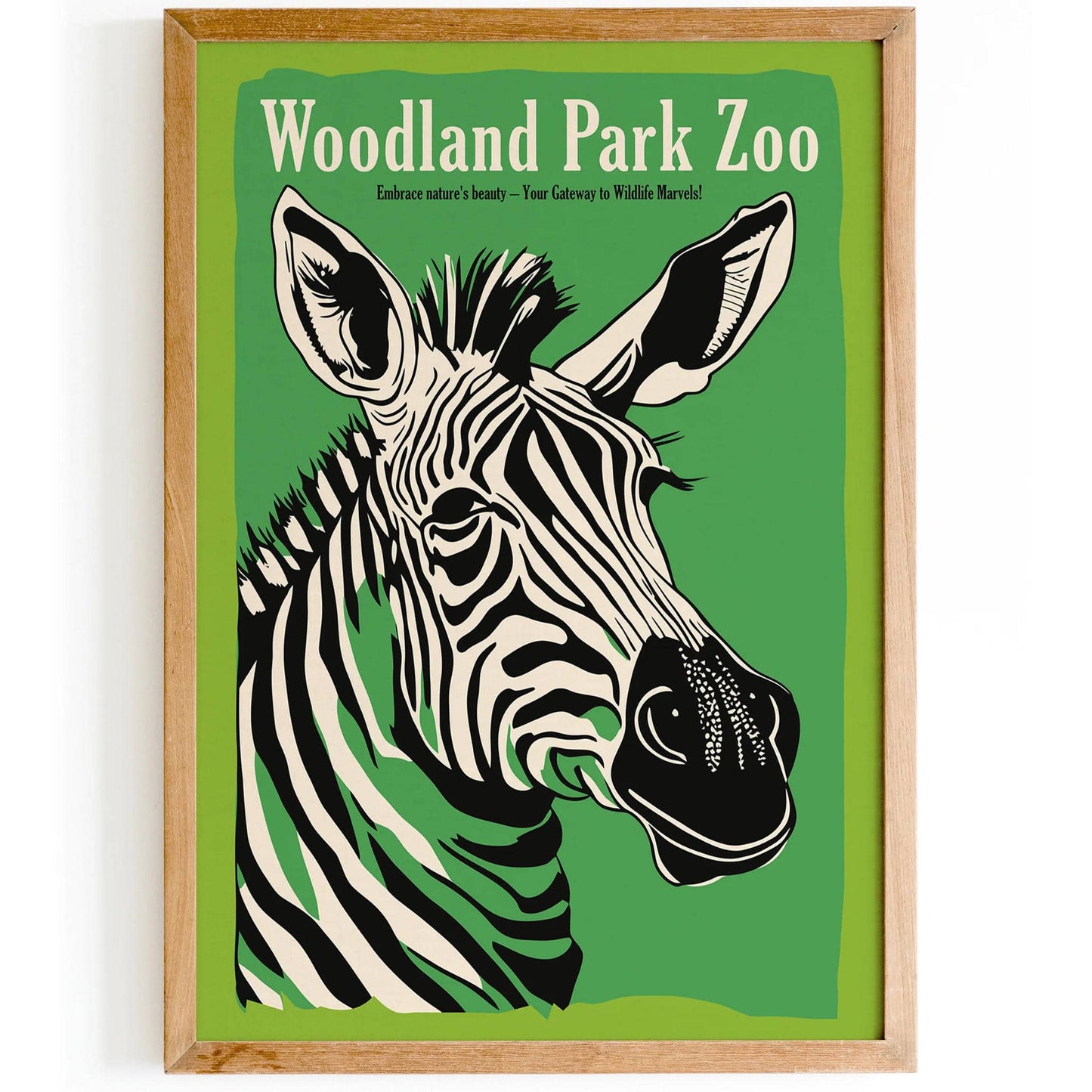 Woodland Park Zoo Retro Zebra Poster - HypeSheriff