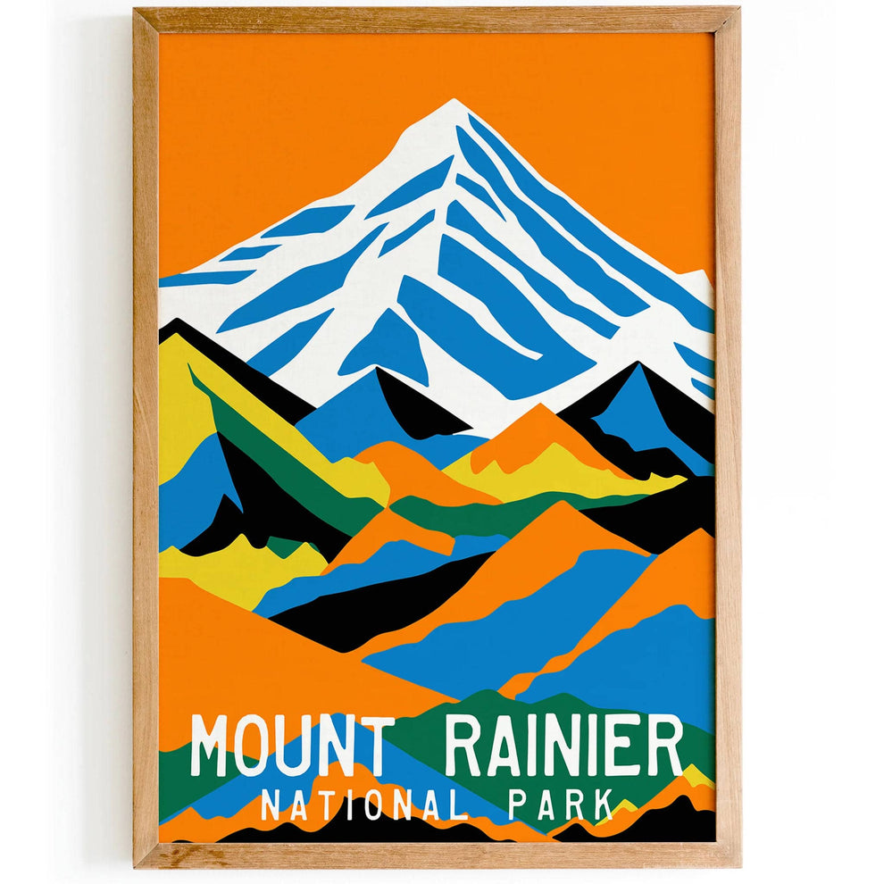 Mount Rainer Poster Mount Rainier National Park Poster – HypeSheriff