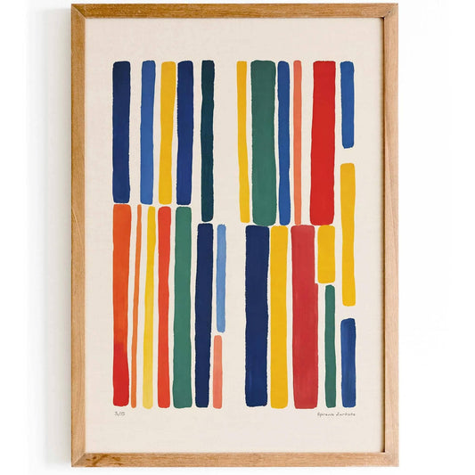 Color Block Abstract Wall Print