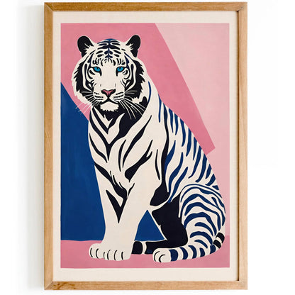 White Leopard Wall Art Print