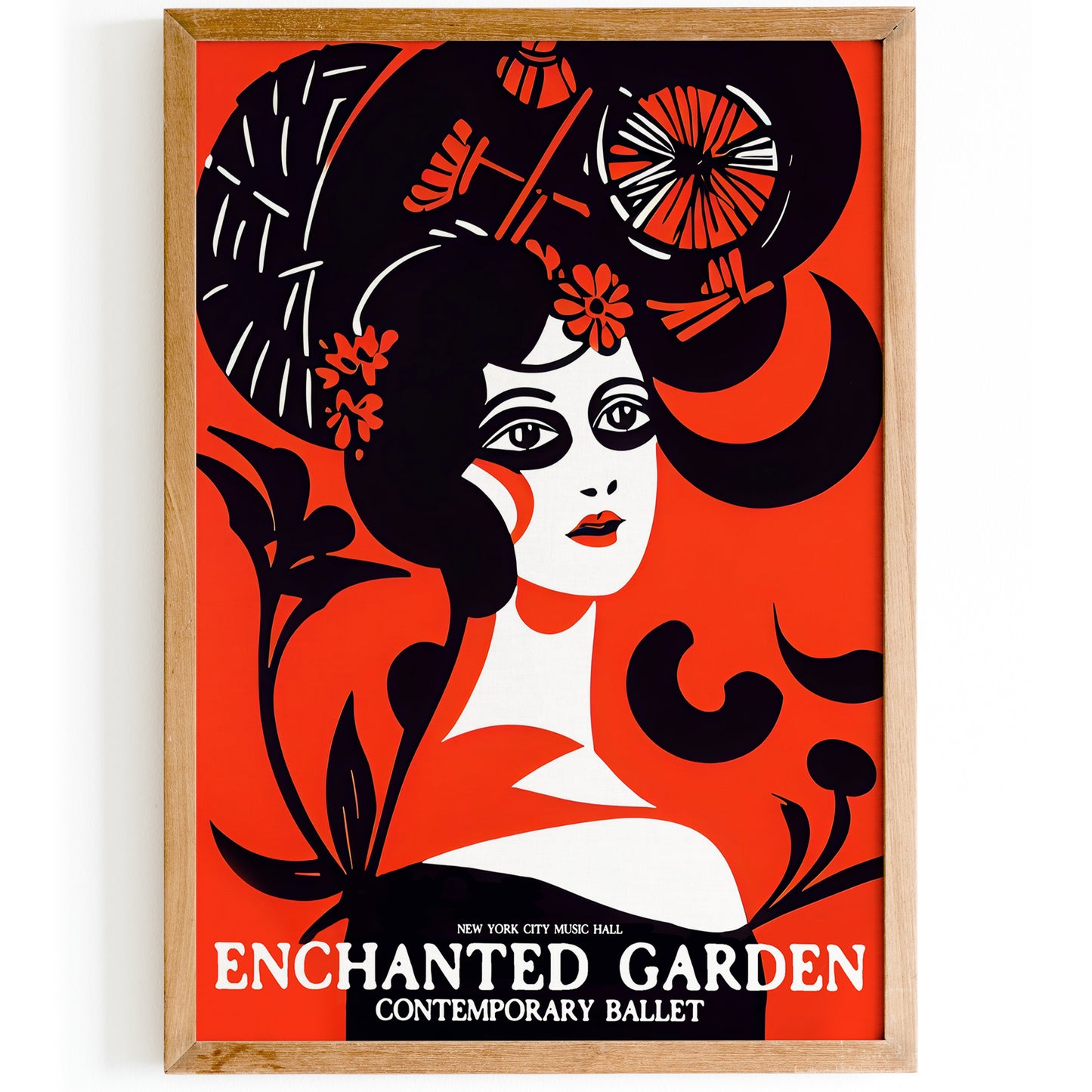 NYC Enchanted Garden Ballet Retro Poster