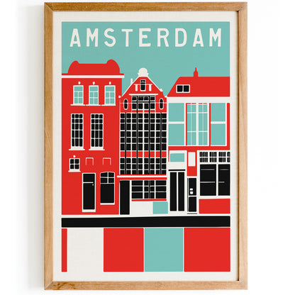 Amsterdam - Retro Travel Poster