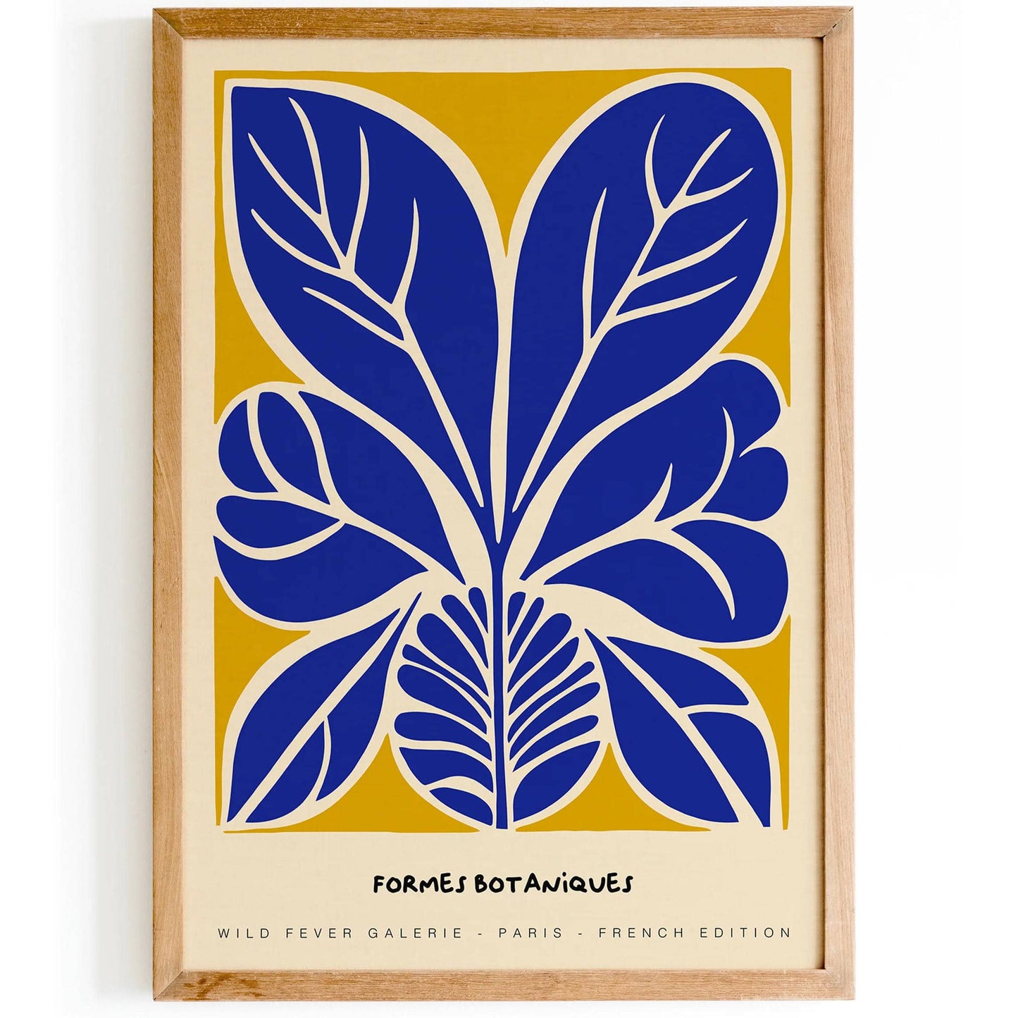 Blue French Botanical Art Poster