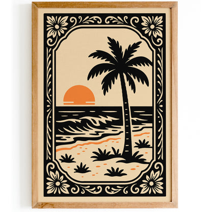 Hawaii Tropical Sunset Poster
